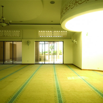 View from the prayer hall with the lighted mimbar..jpg