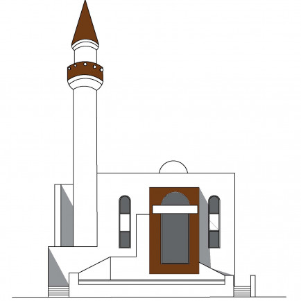 Albanian Mosque - Xhami shqiptare-Facade.jpg